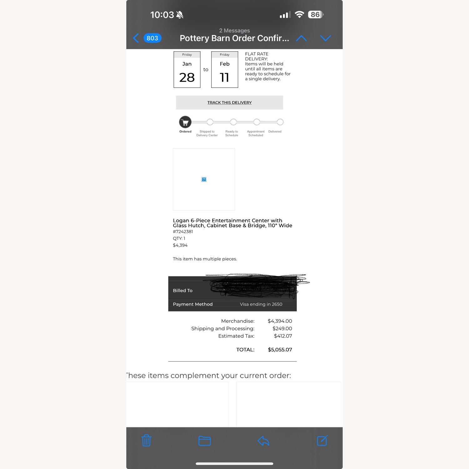 Pottery Barn Logan 6-Piece Entertainment Center - image-7