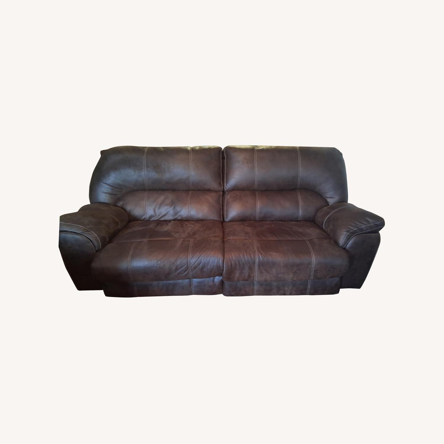 Stallion Brown Recliner Sofa - image-0
