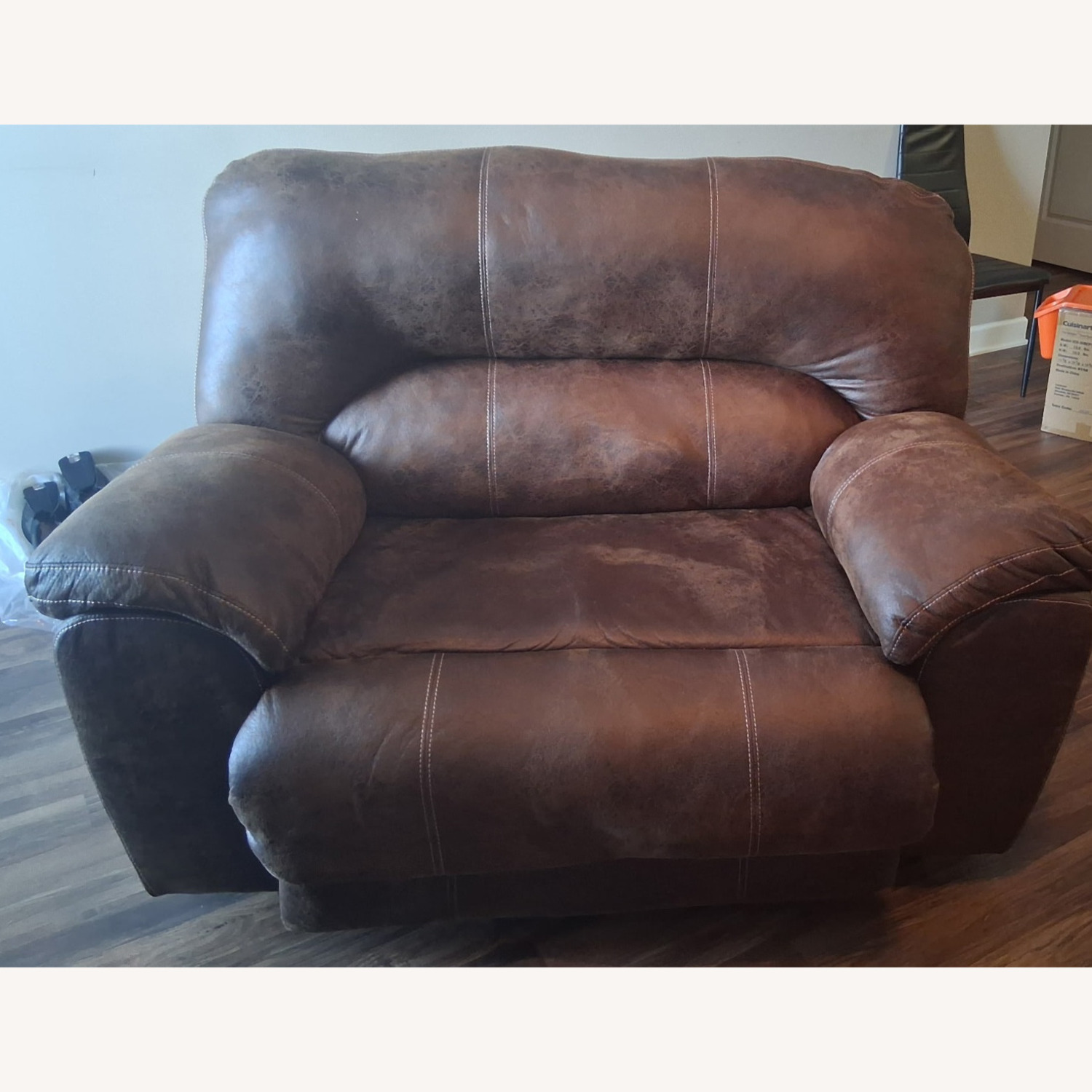 Stallion Brown Snuggle Recliner - image-1
