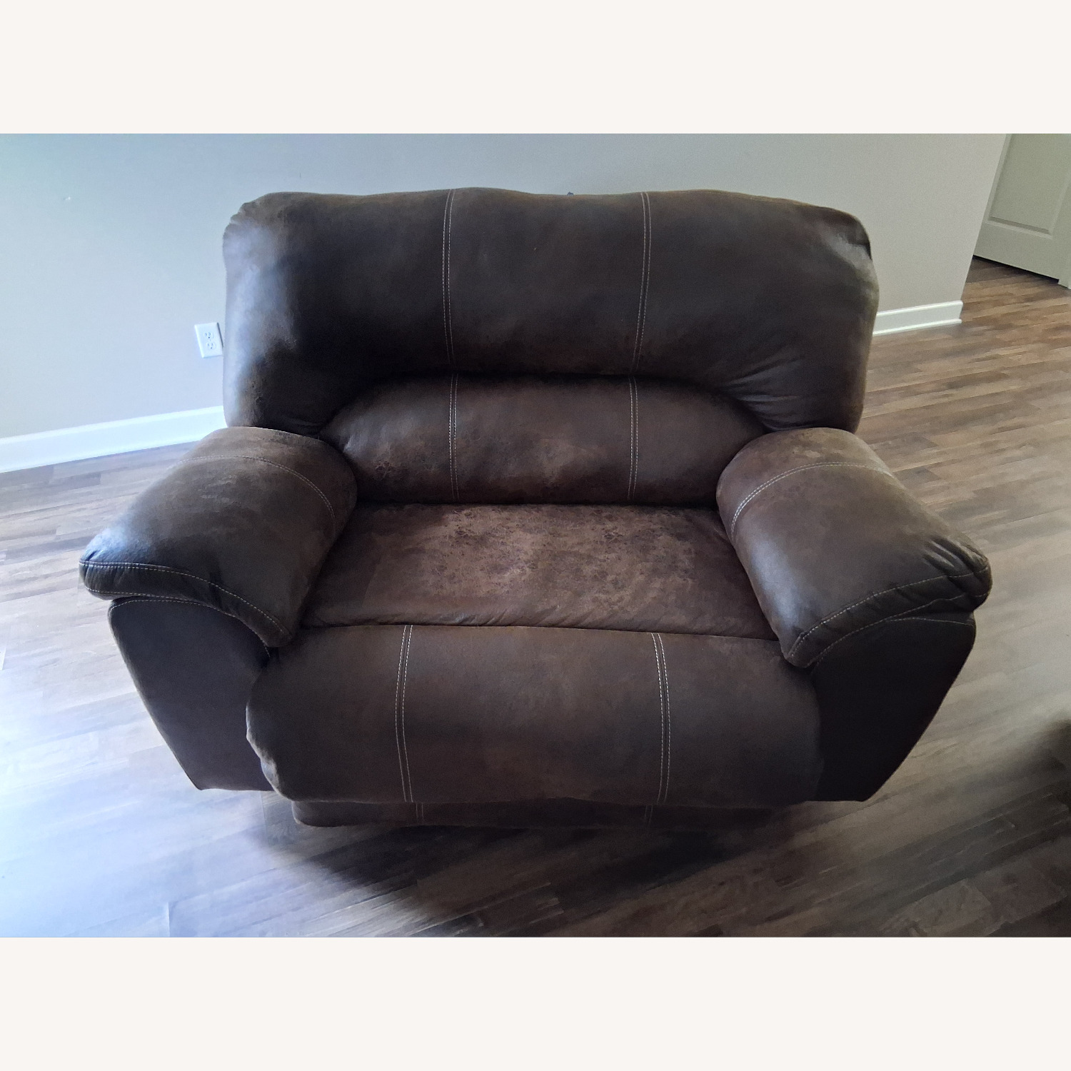 Stallion Brown Snuggle Recliner - image-2