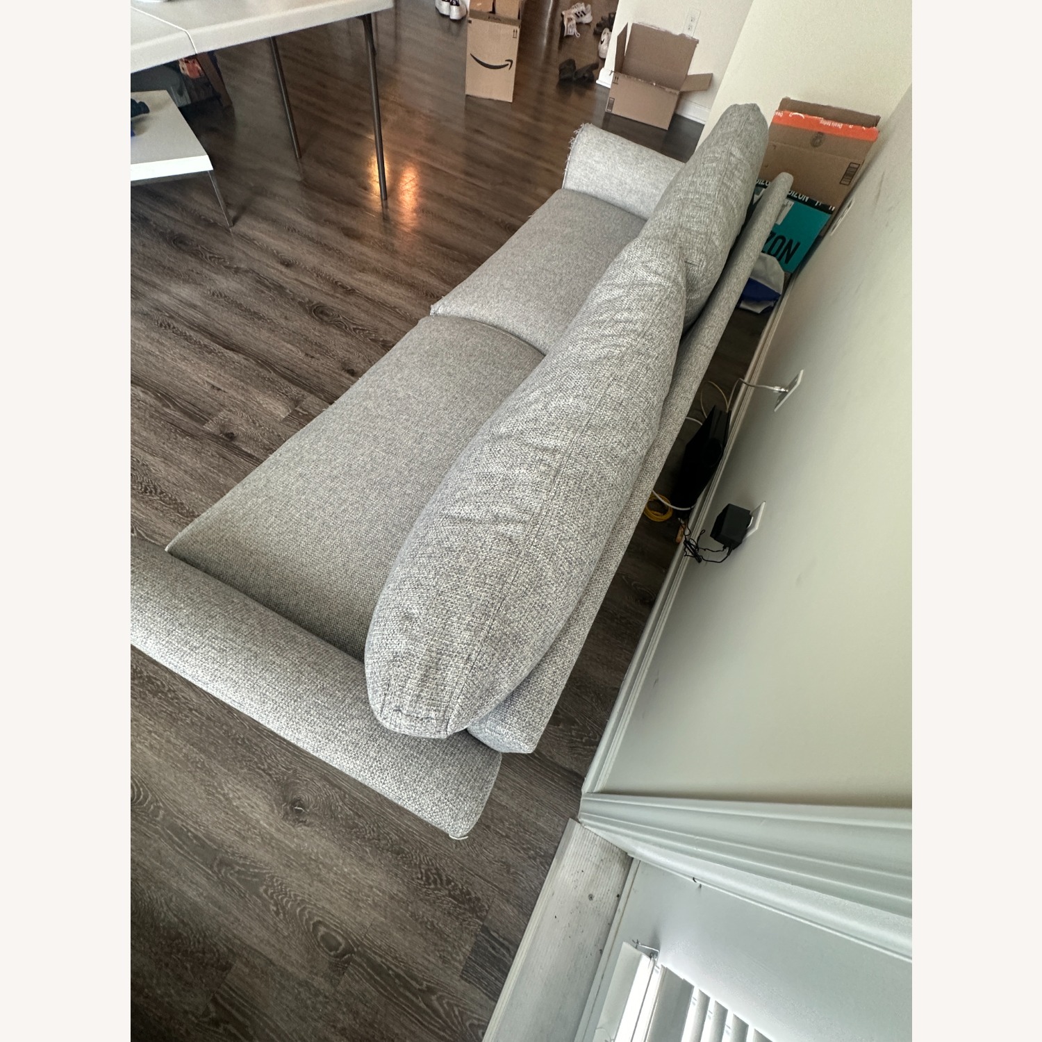 Comfortable Light Grey Sofa Two Seats - image-4