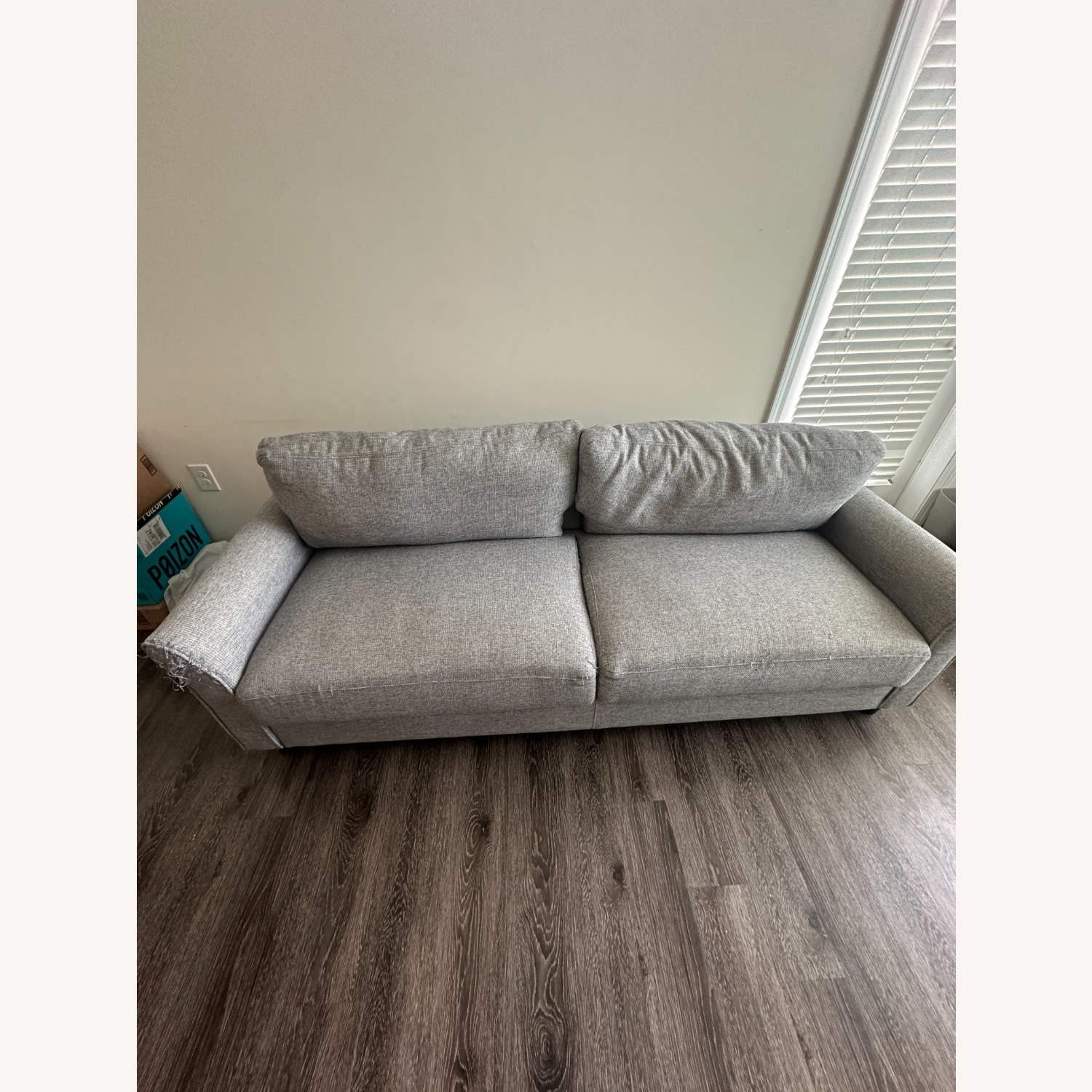 Comfortable Light Grey Sofa Two Seats - image-1
