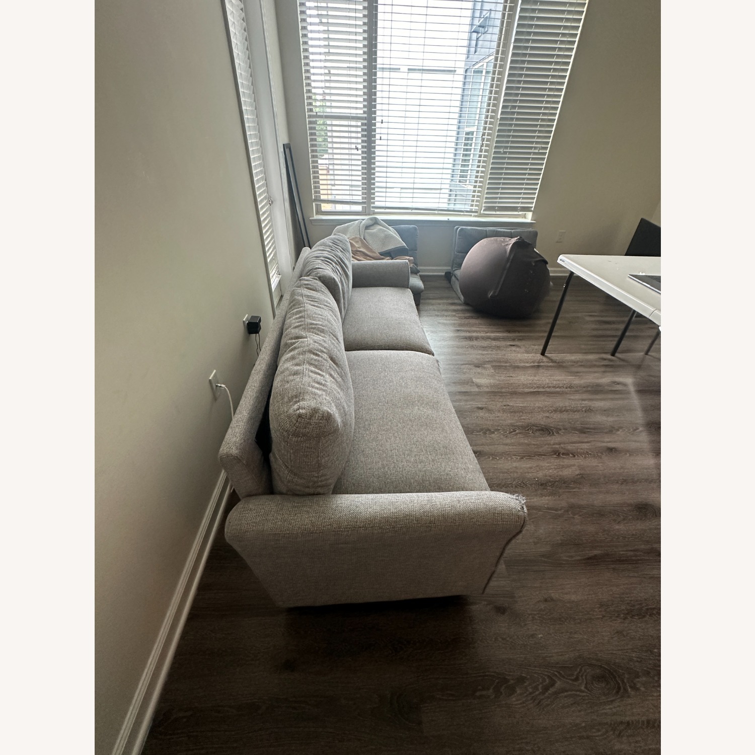 Comfortable Light Grey Sofa Two Seats - image-3