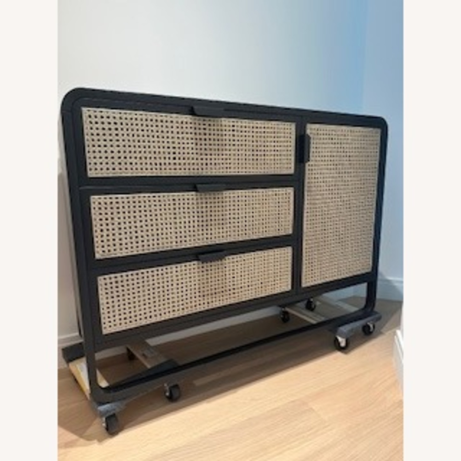 Crate & Barrel Anaise Cane 3-Drawer Chest  - image-1