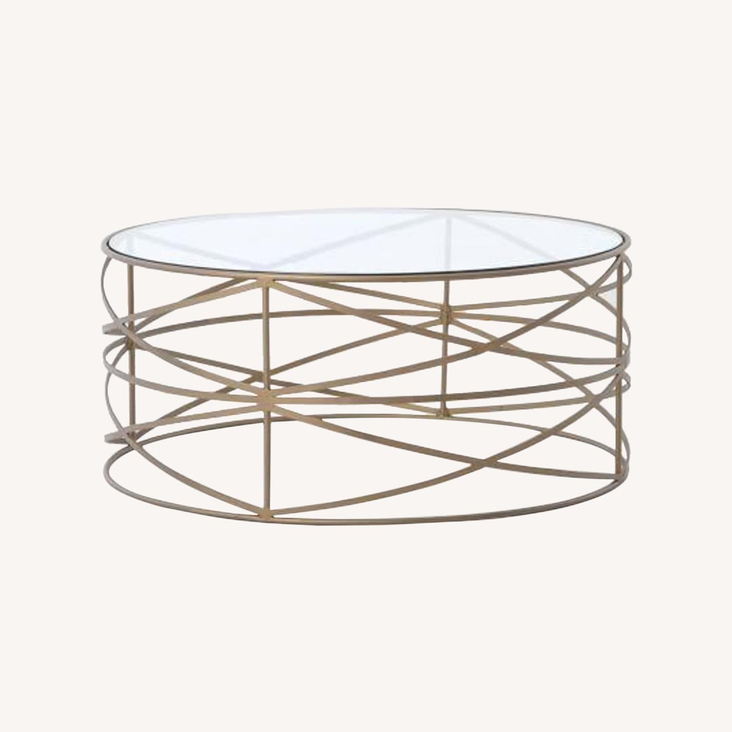 West Elm Glass Coffee Table - image-0