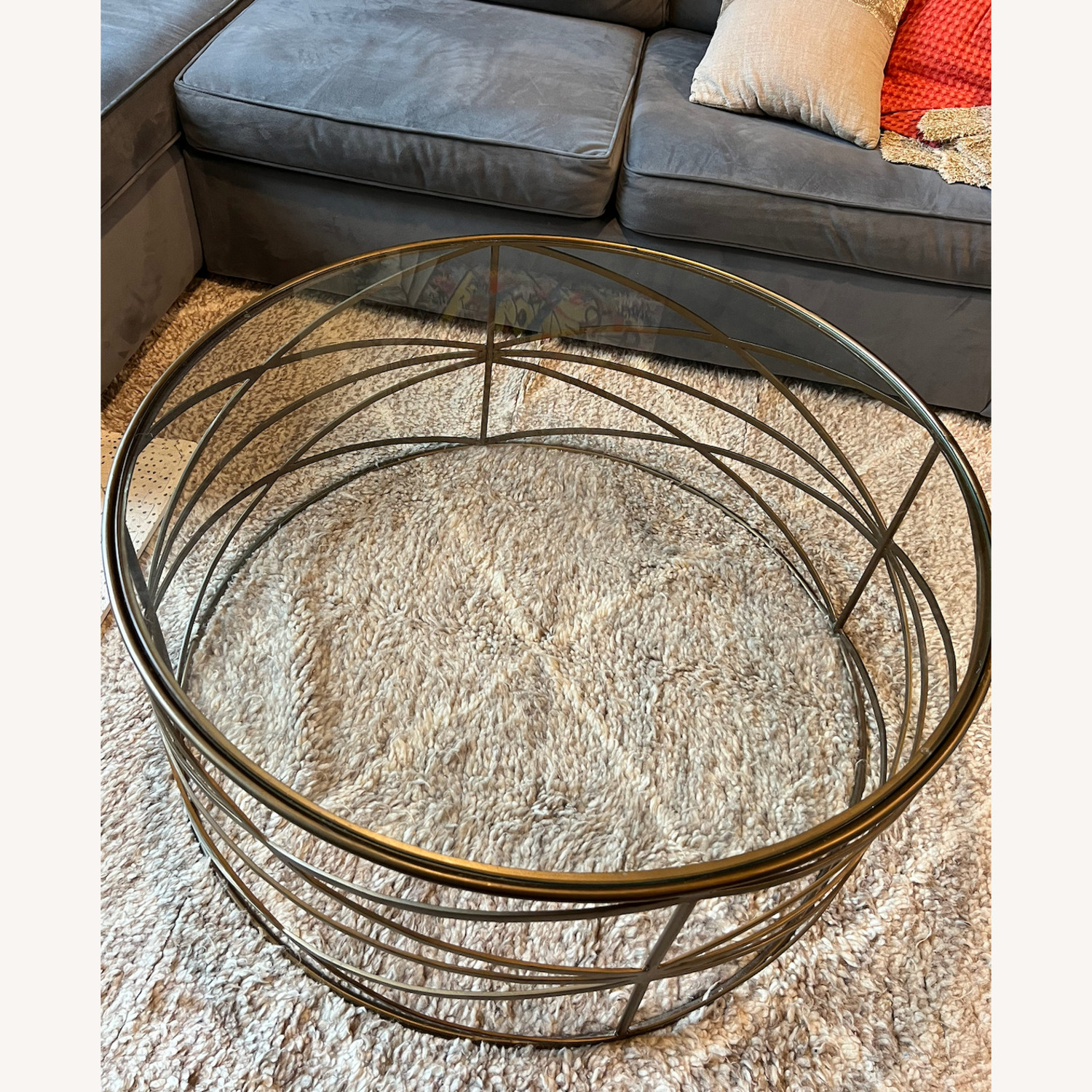 West Elm Glass Coffee Table - image-3