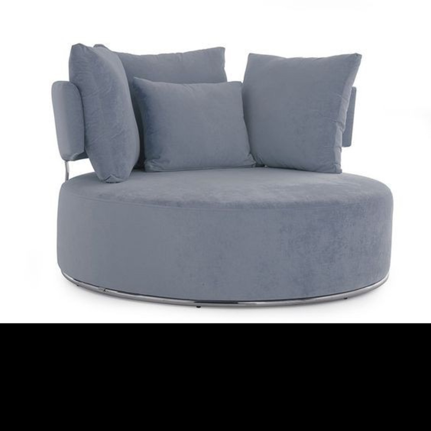 Lazzoni Dark Gray Round Sofa - image-1