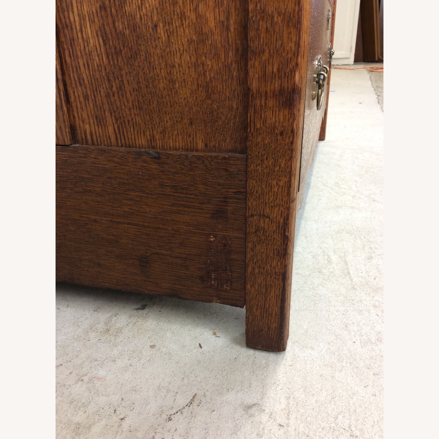 Antique Oak 6 Drawer Dresser with Brass Hardware - image-17