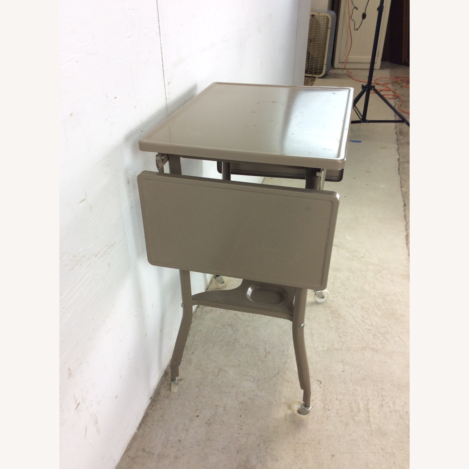 Industrial Typewriter Table with Drop Leafs - image-23