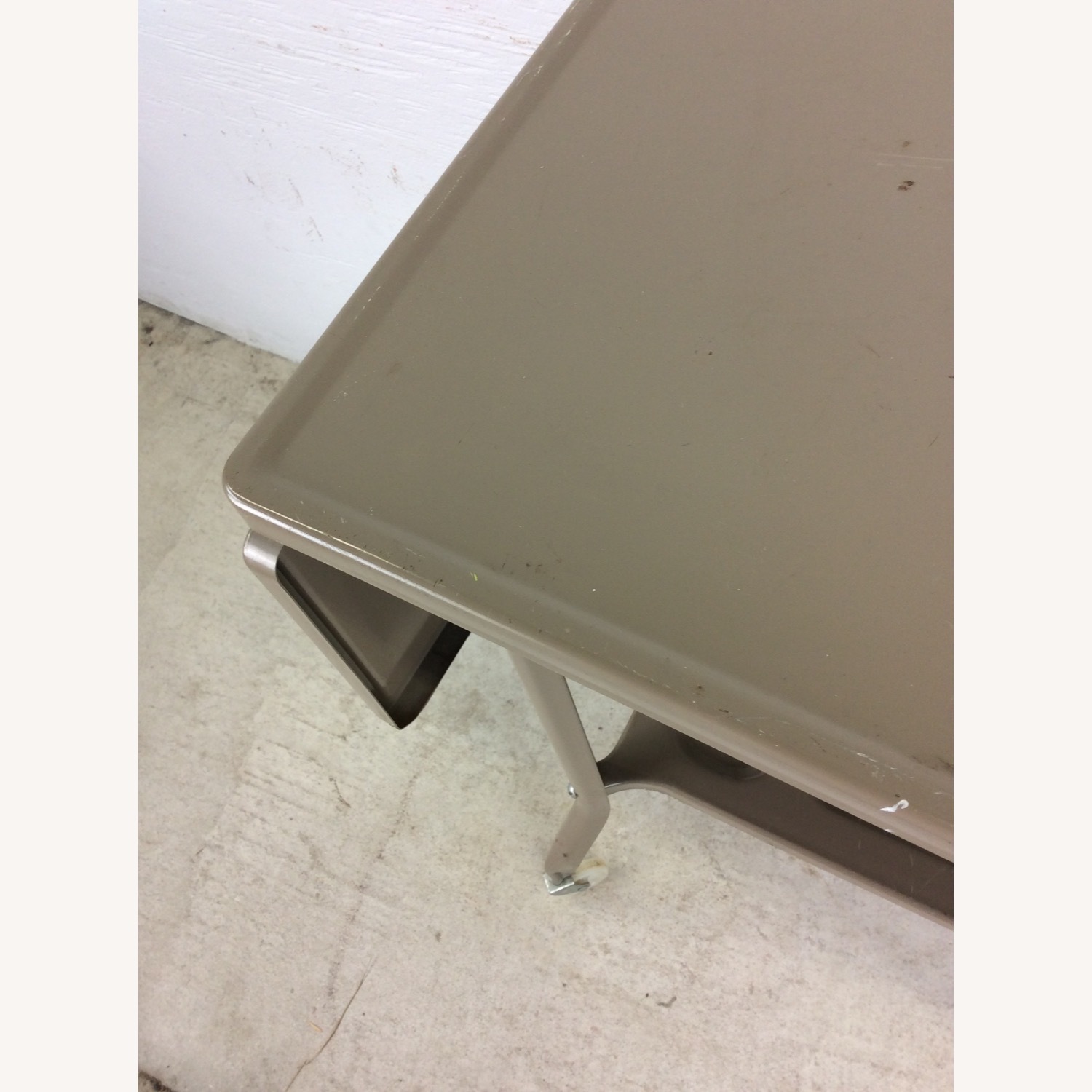 Industrial Typewriter Table with Drop Leafs - image-8