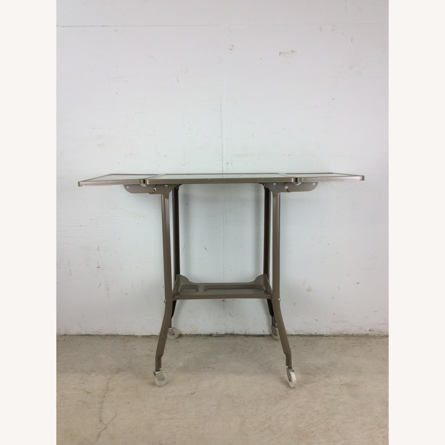 Industrial Typewriter Table with Drop Leafs - image-12