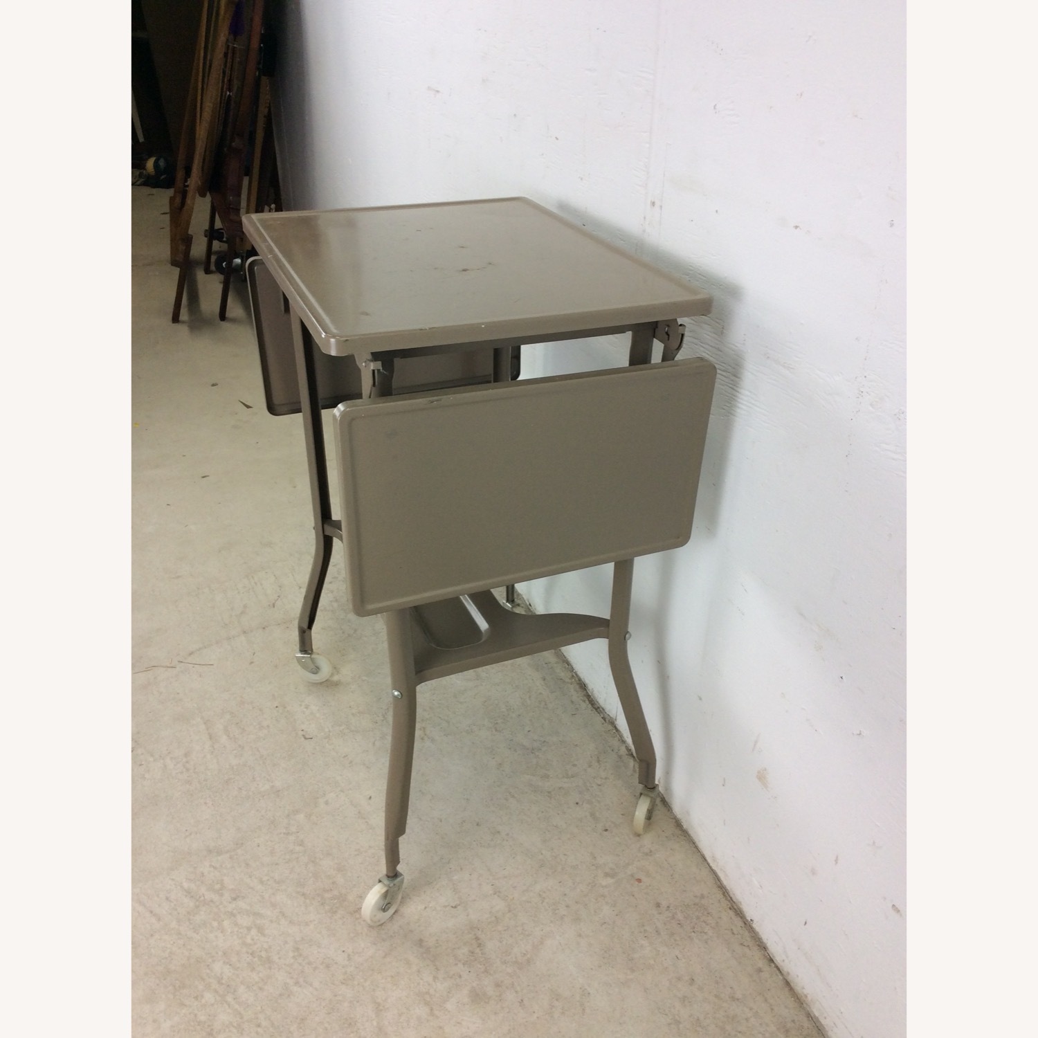 Industrial Typewriter Table with Drop Leafs - image-24