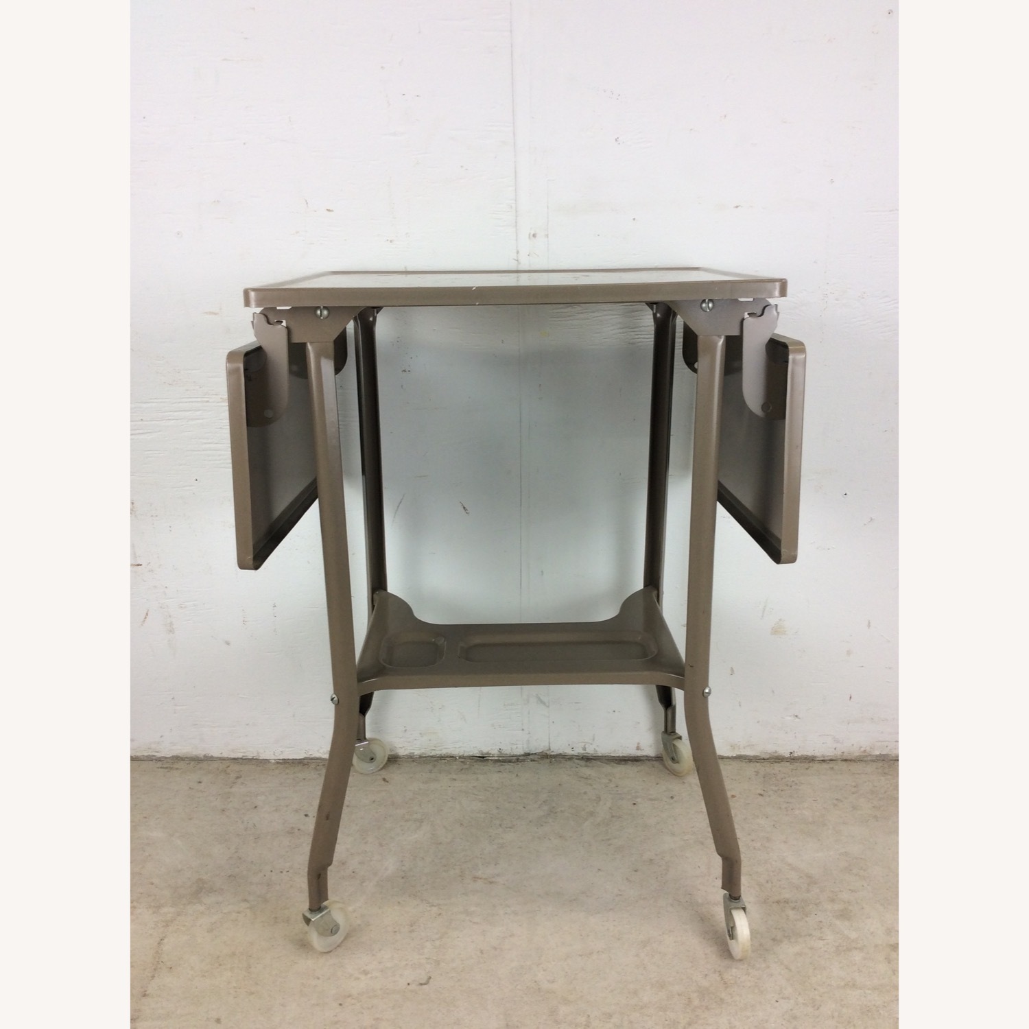 Industrial Typewriter Table with Drop Leafs - image-3