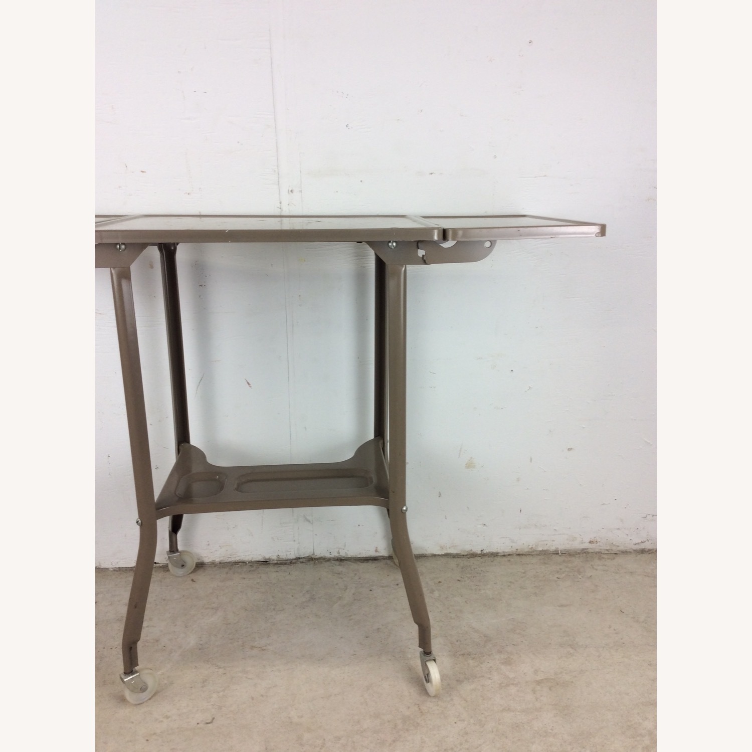 Industrial Typewriter Table with Drop Leafs - image-14