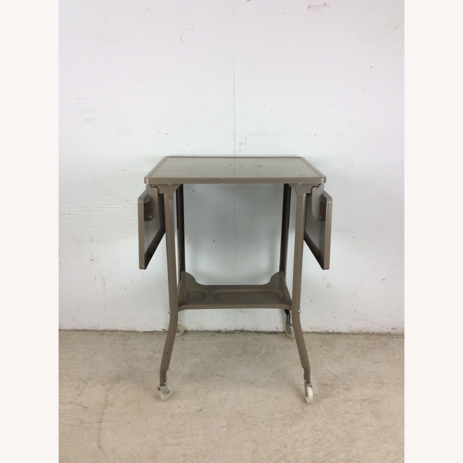 Industrial Typewriter Table with Drop Leafs - image-1
