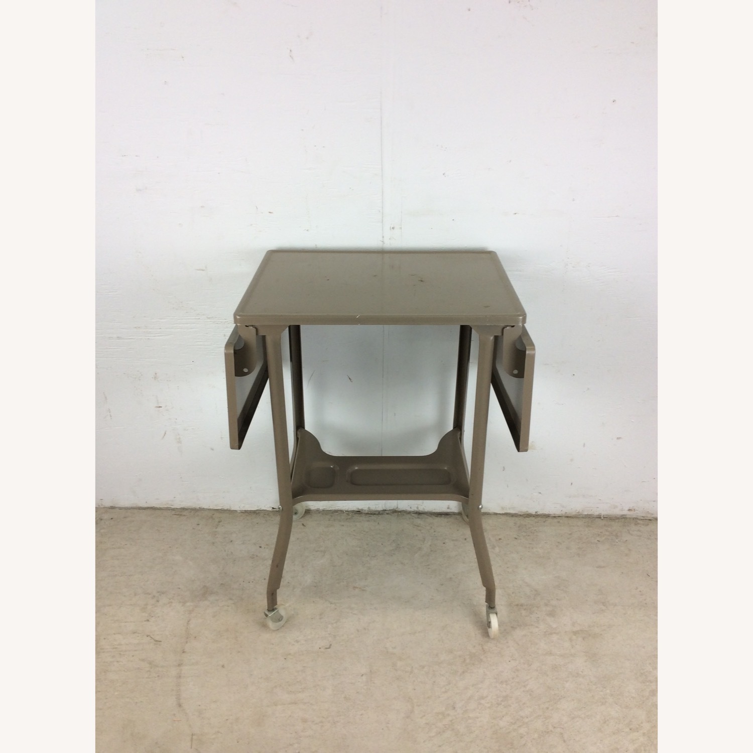 Industrial Typewriter Table with Drop Leafs - image-2