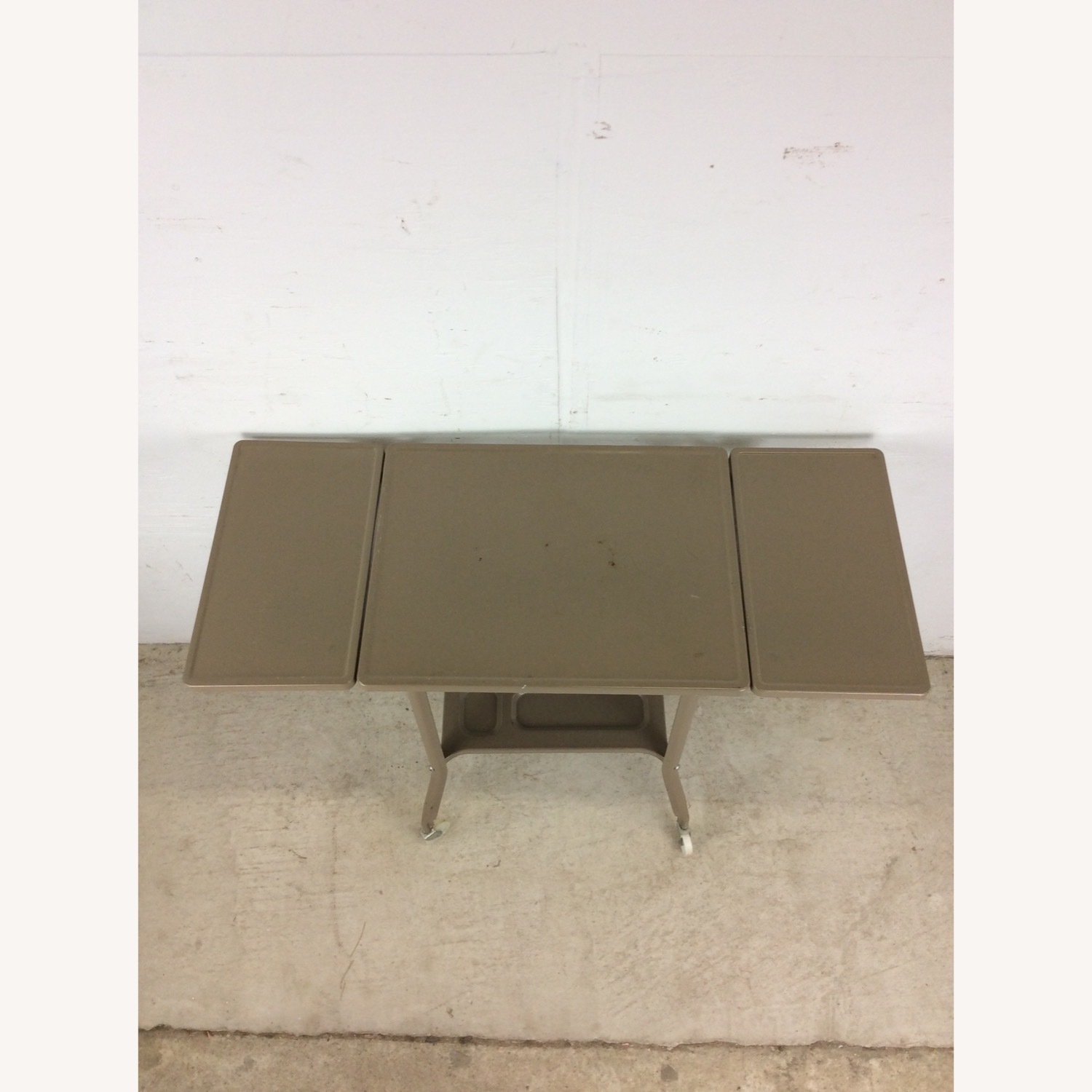 Industrial Typewriter Table with Drop Leafs - image-9