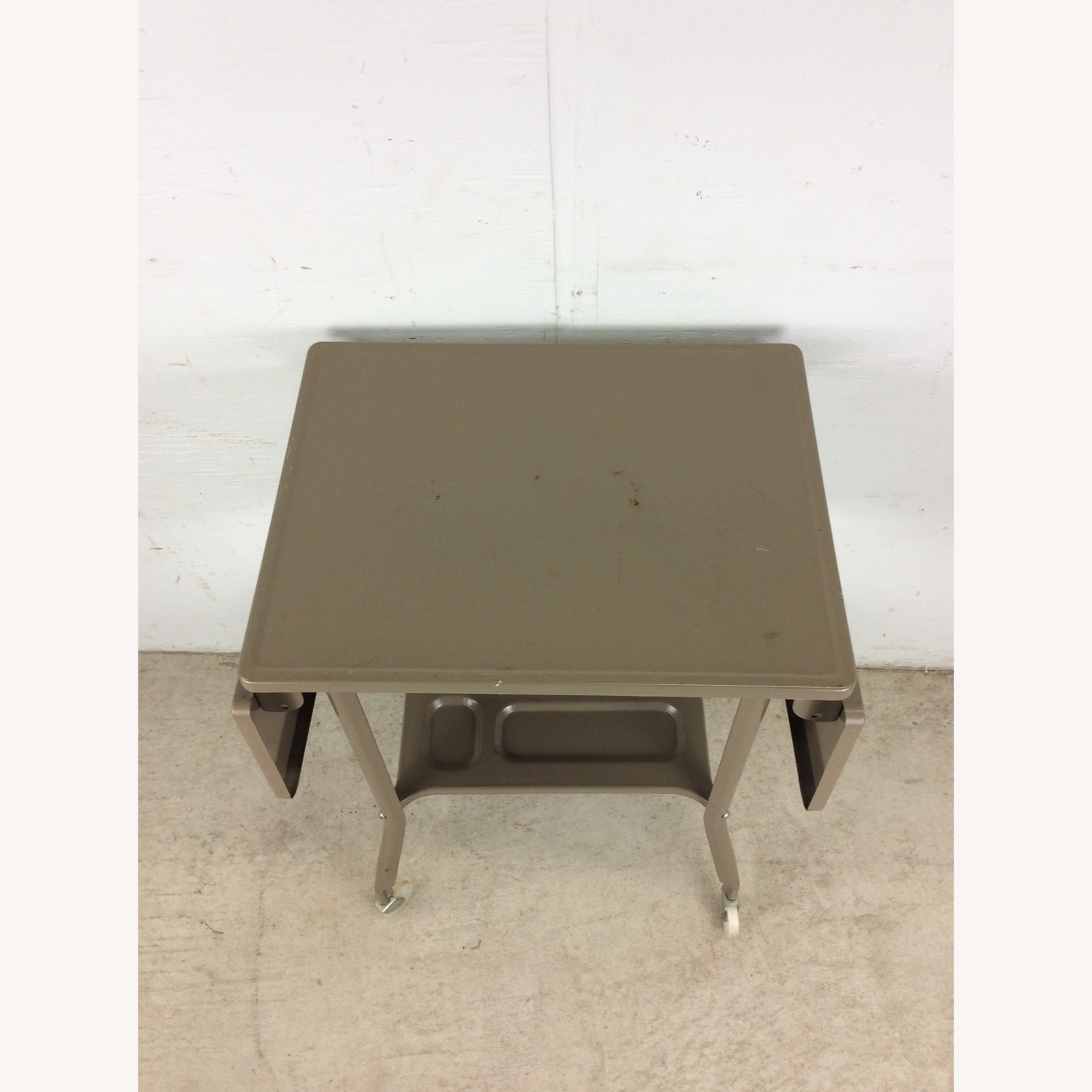 Industrial Typewriter Table with Drop Leafs - image-4
