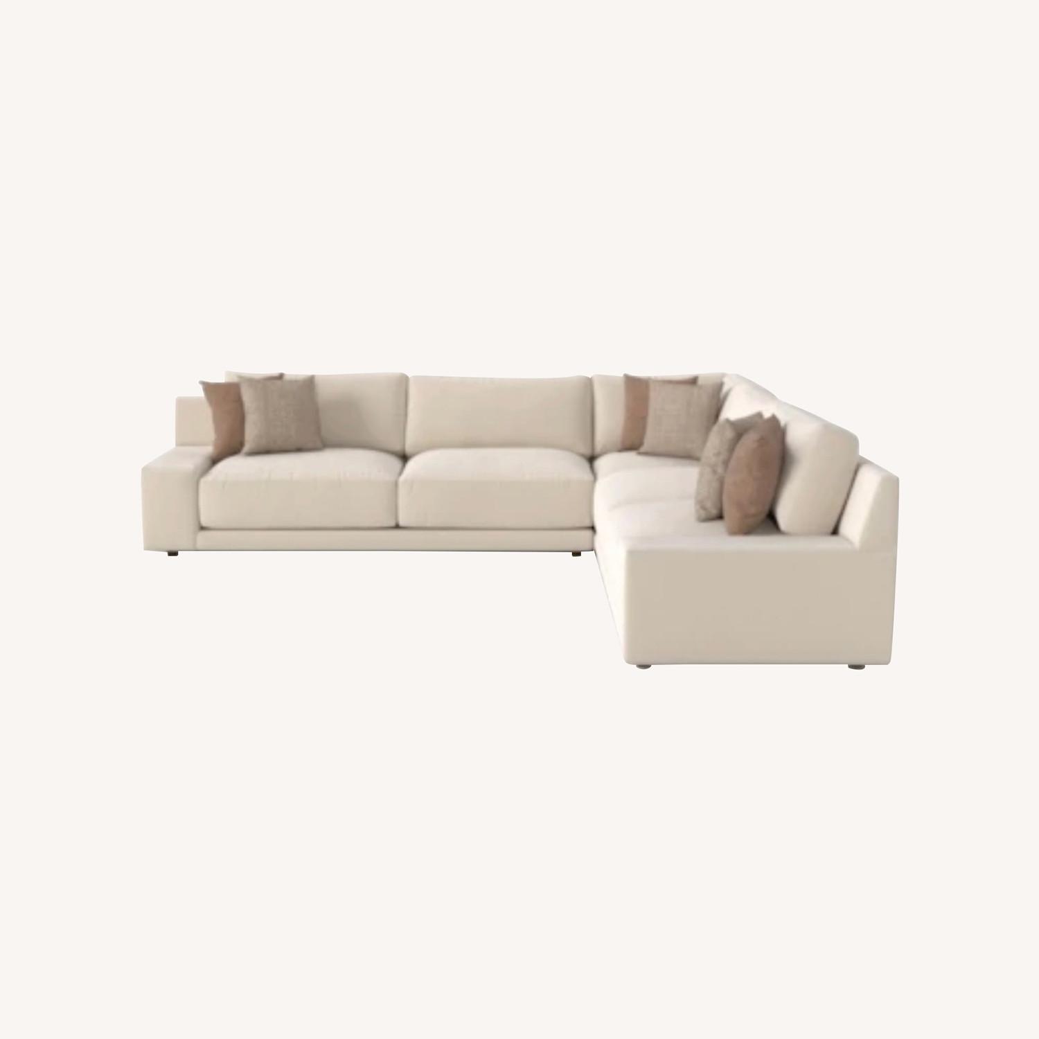 Oasis White Crypton 3 piece sectional - image-0