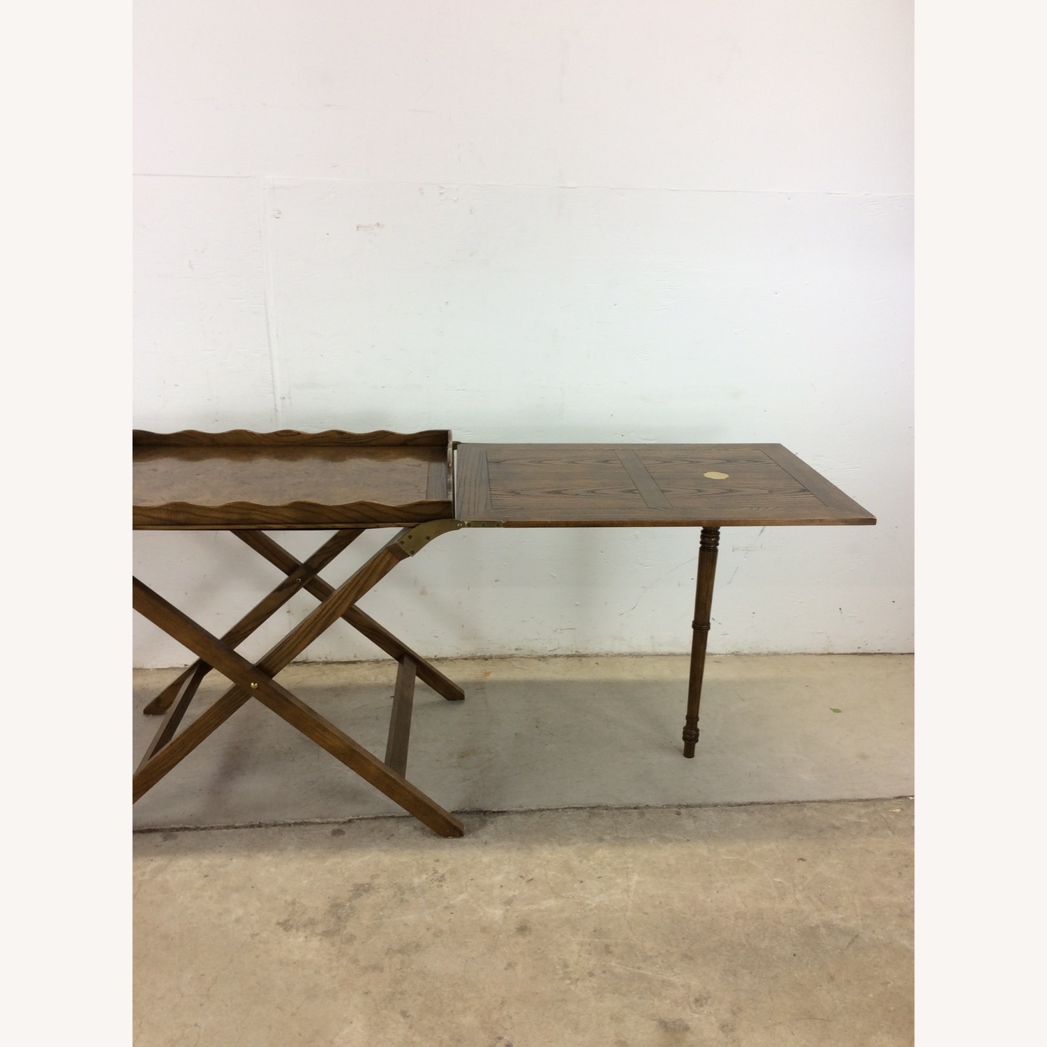 Vintage Campaign Serving Tray with 2 Folding Leafs - image-32