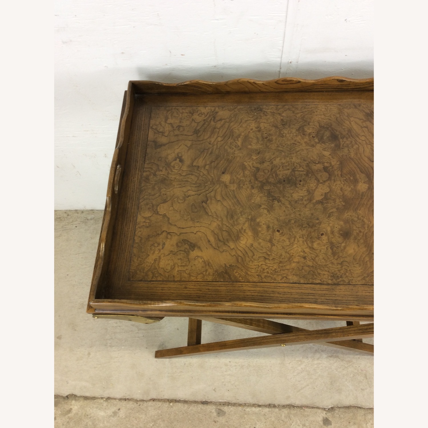 Vintage Campaign Serving Tray with 2 Folding Leafs - image-8