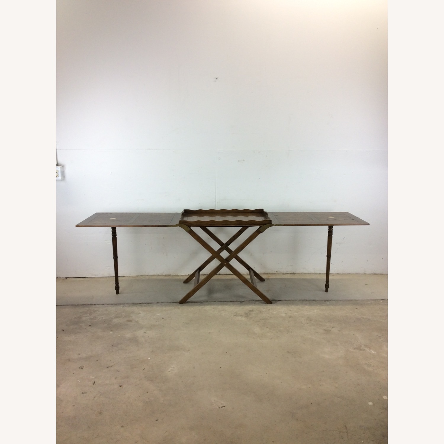 Vintage Campaign Serving Tray with 2 Folding Leafs - image-30