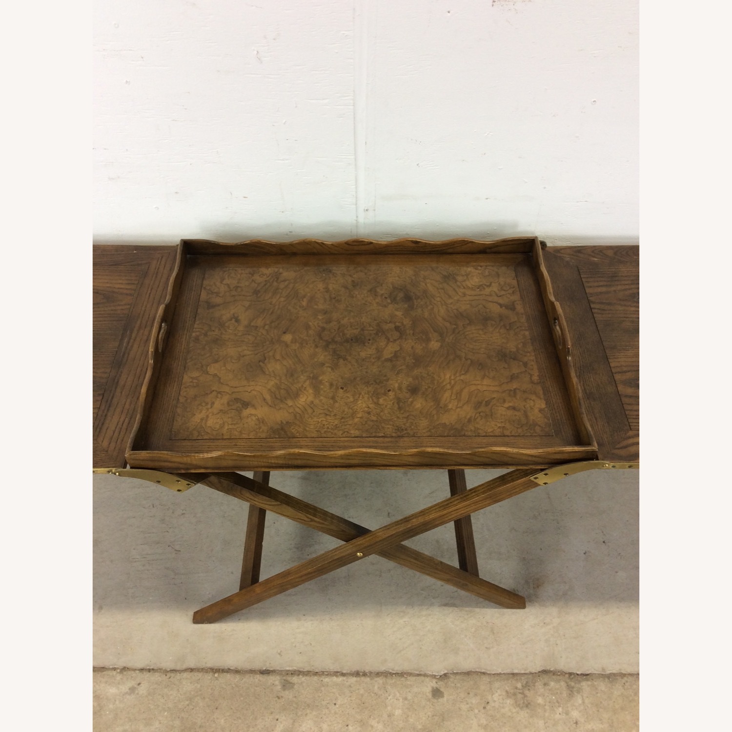 Vintage Campaign Serving Tray with 2 Folding Leafs - image-25