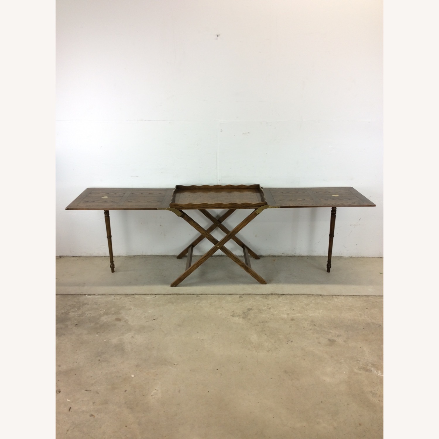 Vintage Campaign Serving Tray with 2 Folding Leafs - image-19