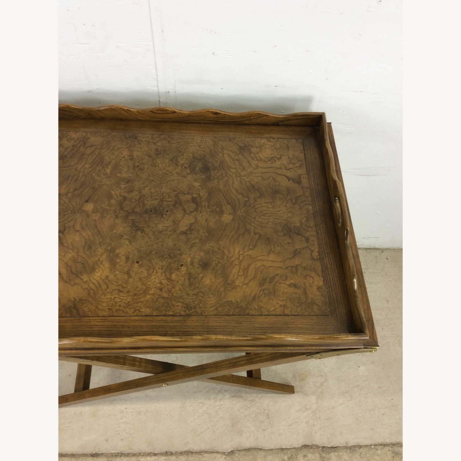 Vintage Campaign Serving Tray with 2 Folding Leafs - image-9