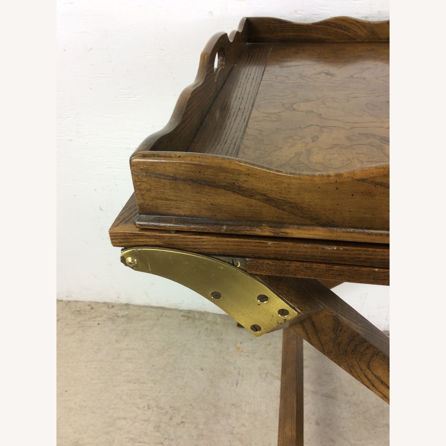 Vintage Campaign Serving Tray with 2 Folding Leafs - image-14