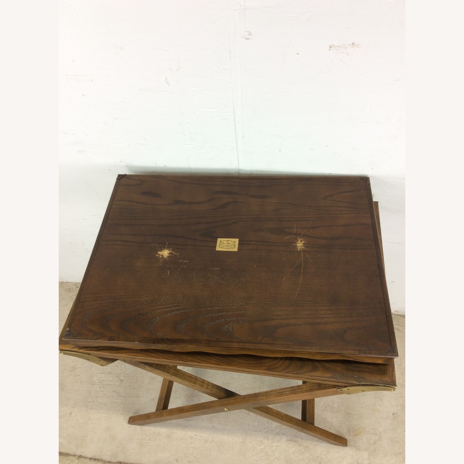 Vintage Campaign Serving Tray with 2 Folding Leafs - image-15