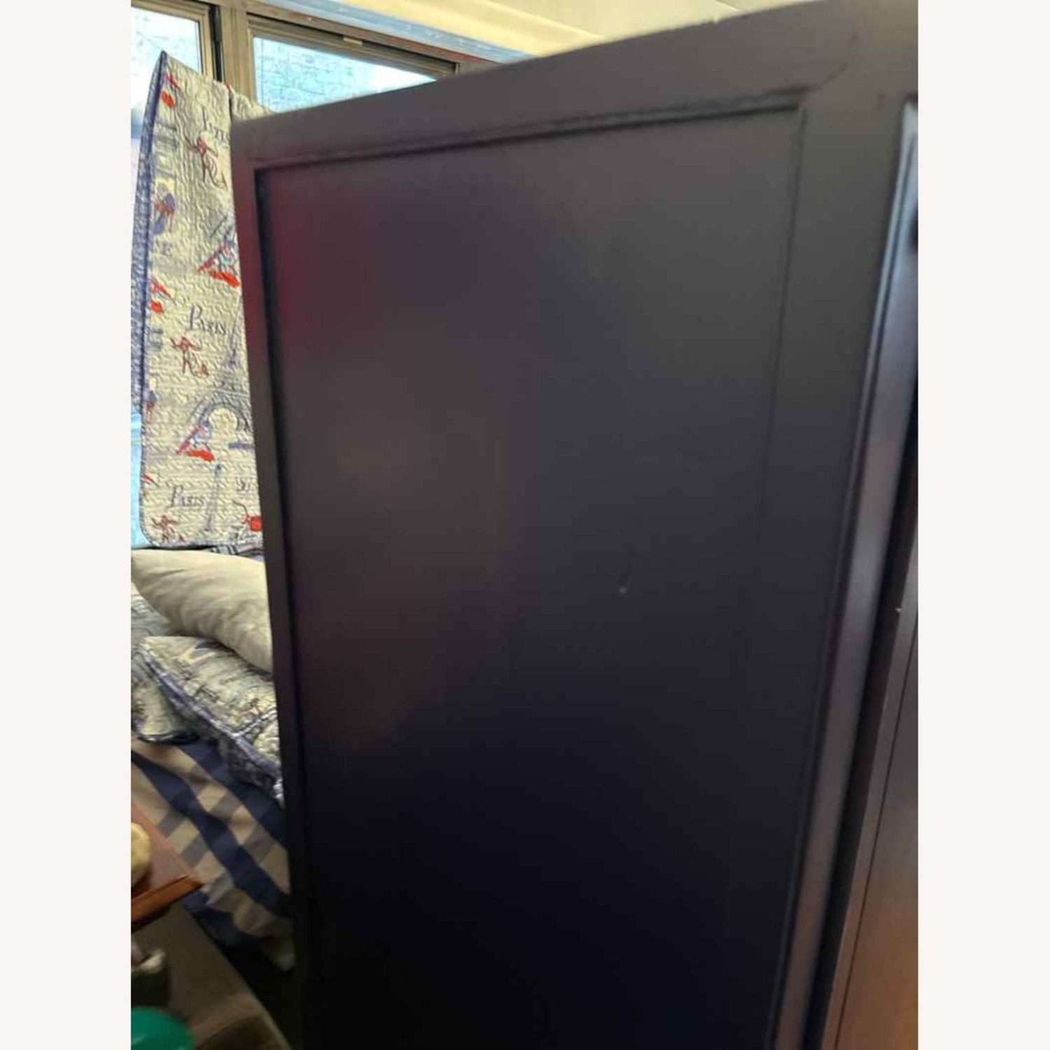 Distressed Navy Blue Elmwood Chinese Ming Armoire - image-4