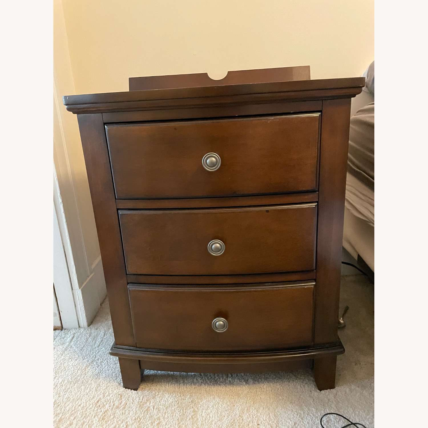 Raymour & Flanigan Merlot Nightstands - image-1