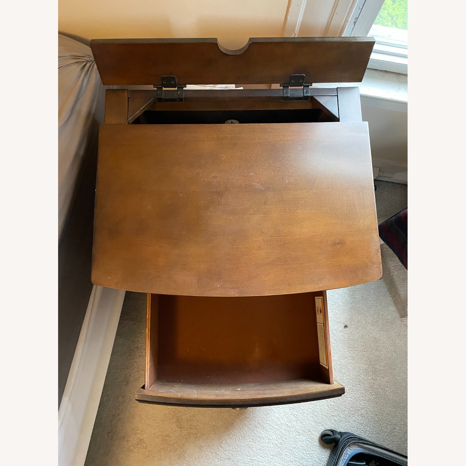 Raymour & Flanigan Merlot Nightstands - image-6