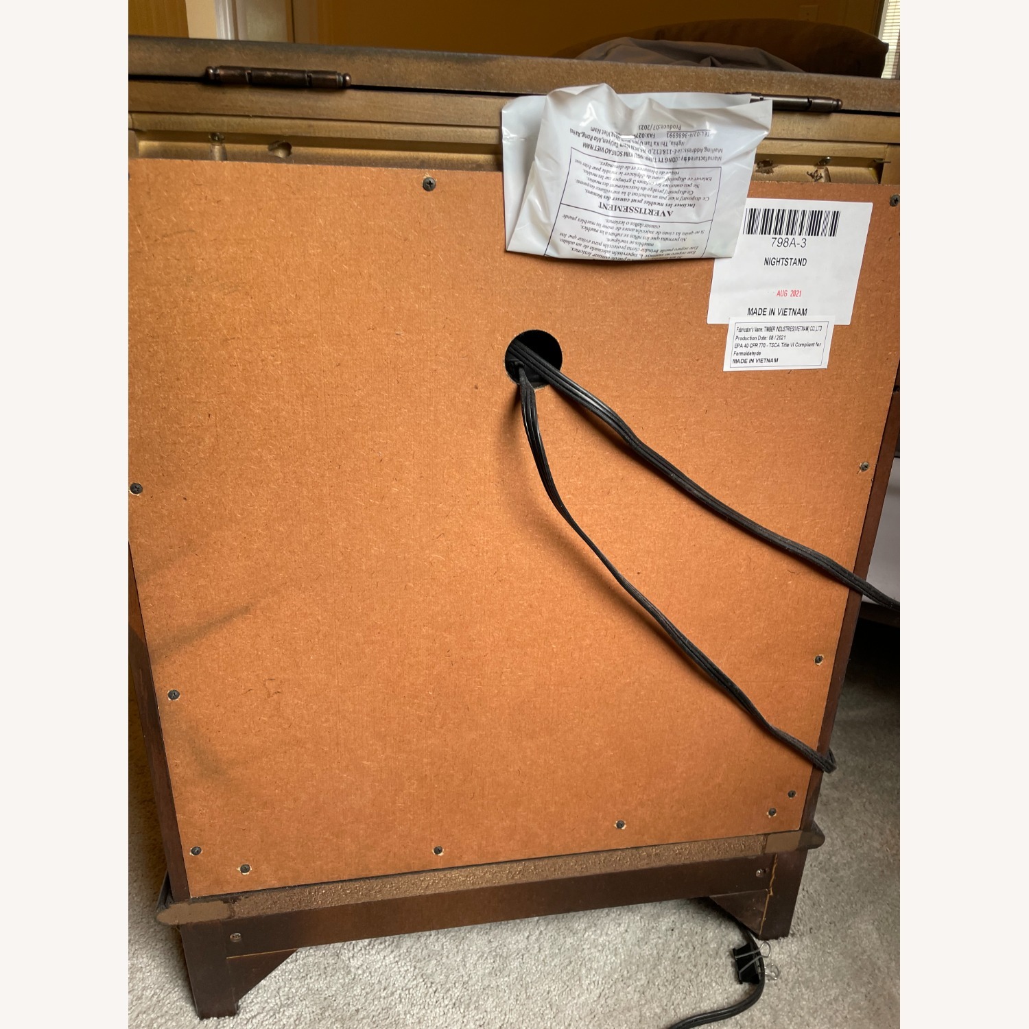 Raymour & Flanigan Merlot Nightstands - image-5