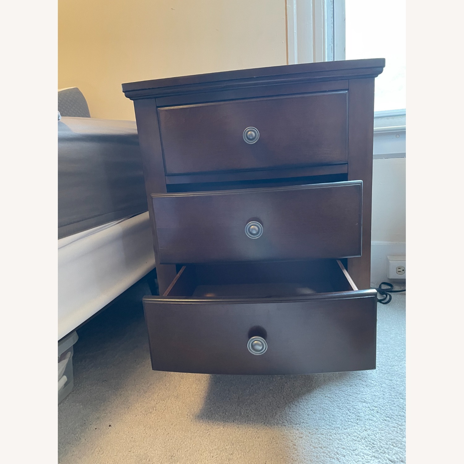 Raymour & Flanigan Merlot Nightstands - image-2