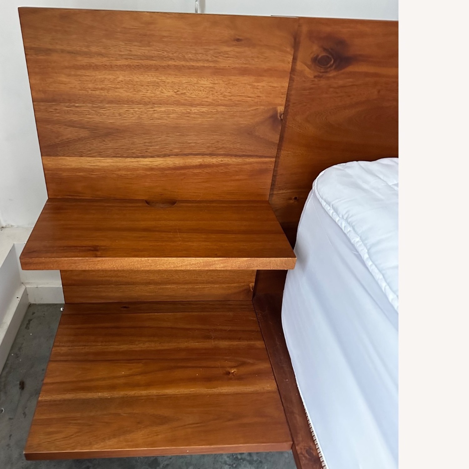 CB2 Andes Wood Platform King Bed With Nightstands - image-3