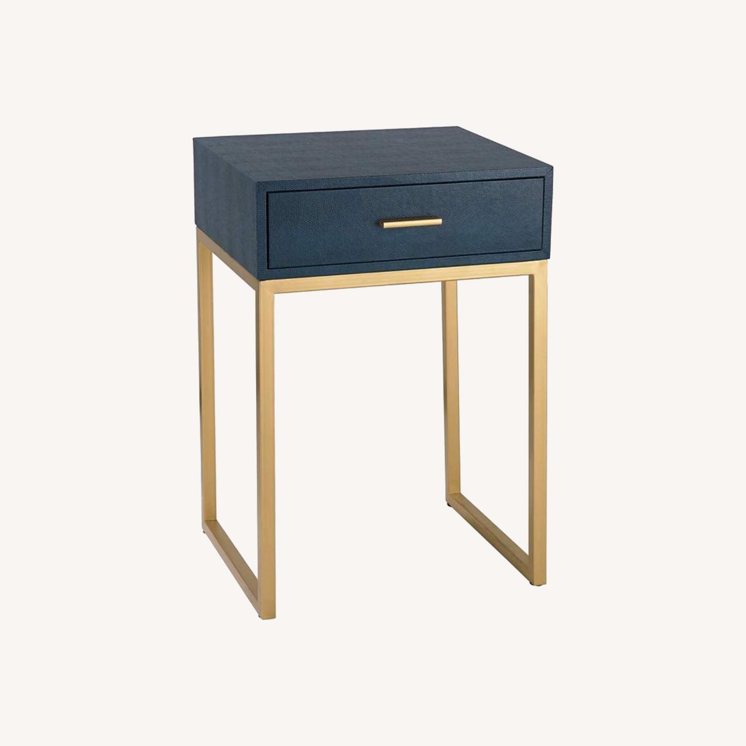Navy Shagreen Side Tables - image-6