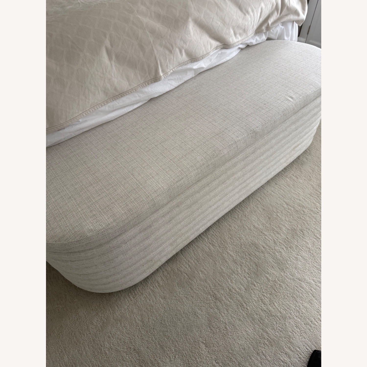 Rialto 60" Warm White Storage Bench - image-4