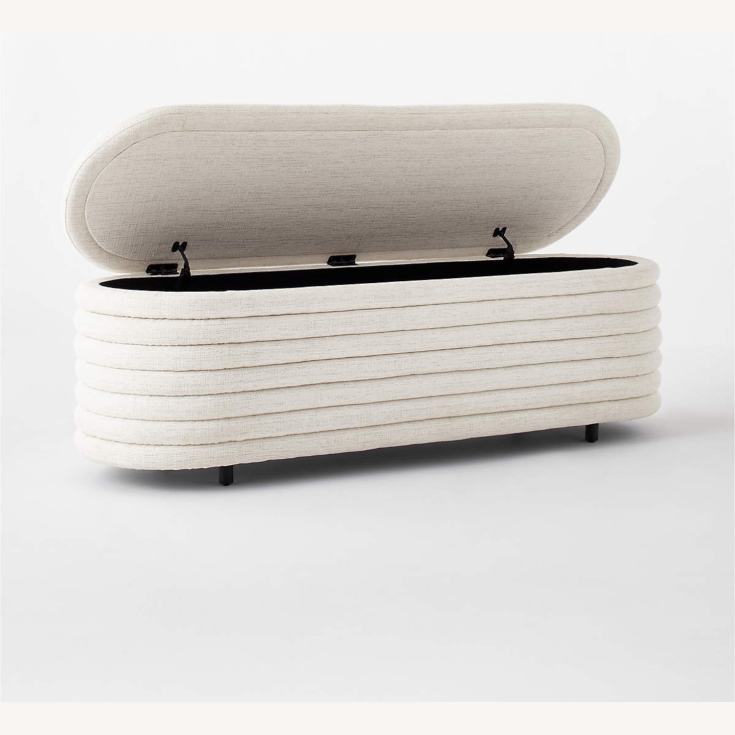 Rialto 60" Warm White Storage Bench - image-2