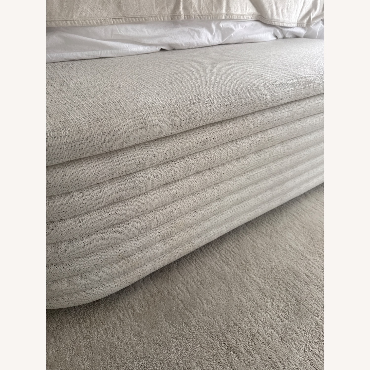 Rialto 60" Warm White Storage Bench - image-5