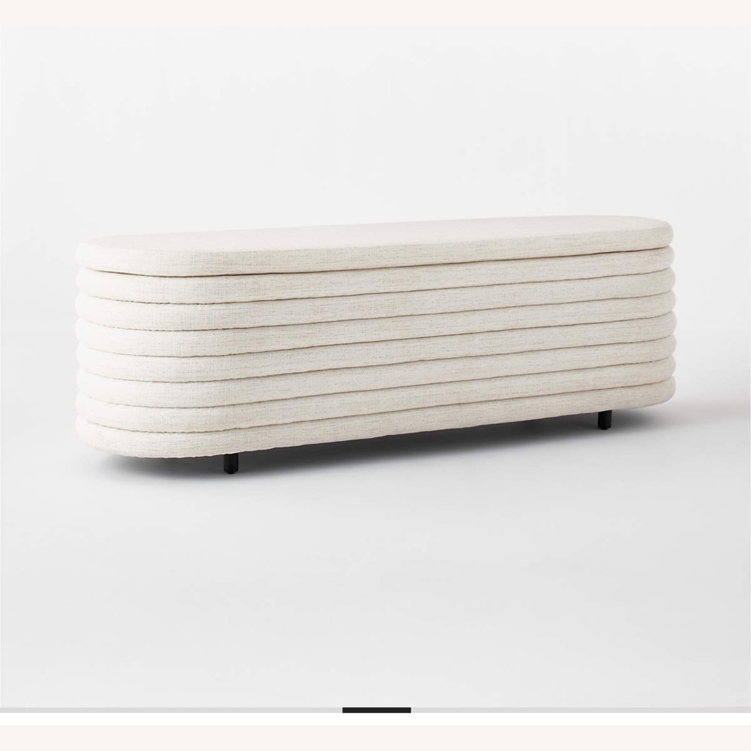 Rialto 60" Warm White Storage Bench - image-3