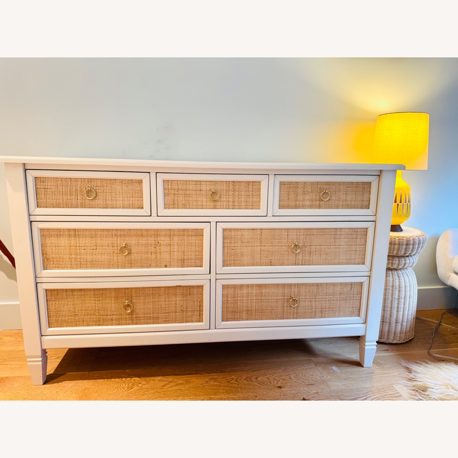 Pottery Barn Ava Regency Caned 7-Drawer Dresser - image-11