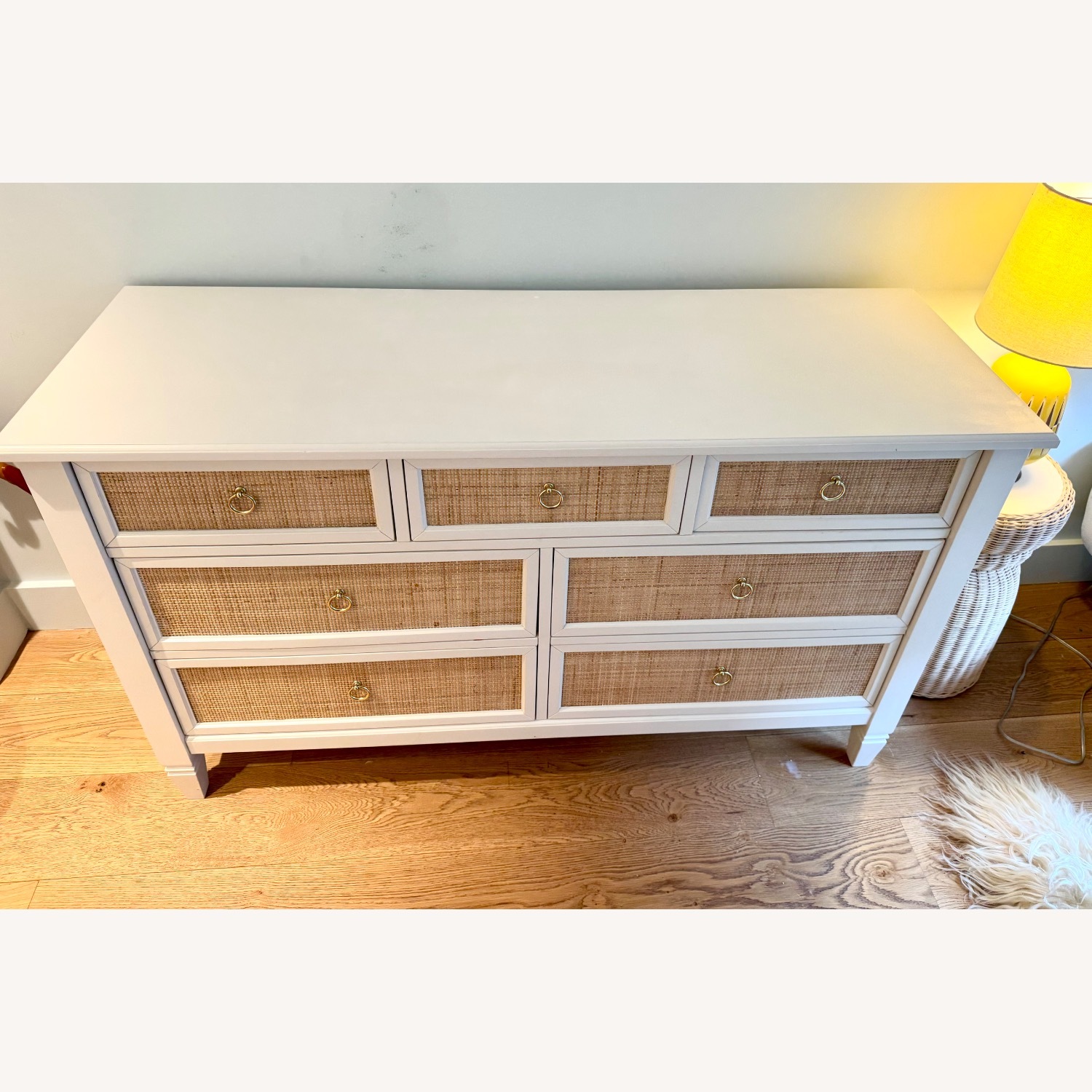 Pottery Barn Ava Regency Caned 7-Drawer Dresser - image-9