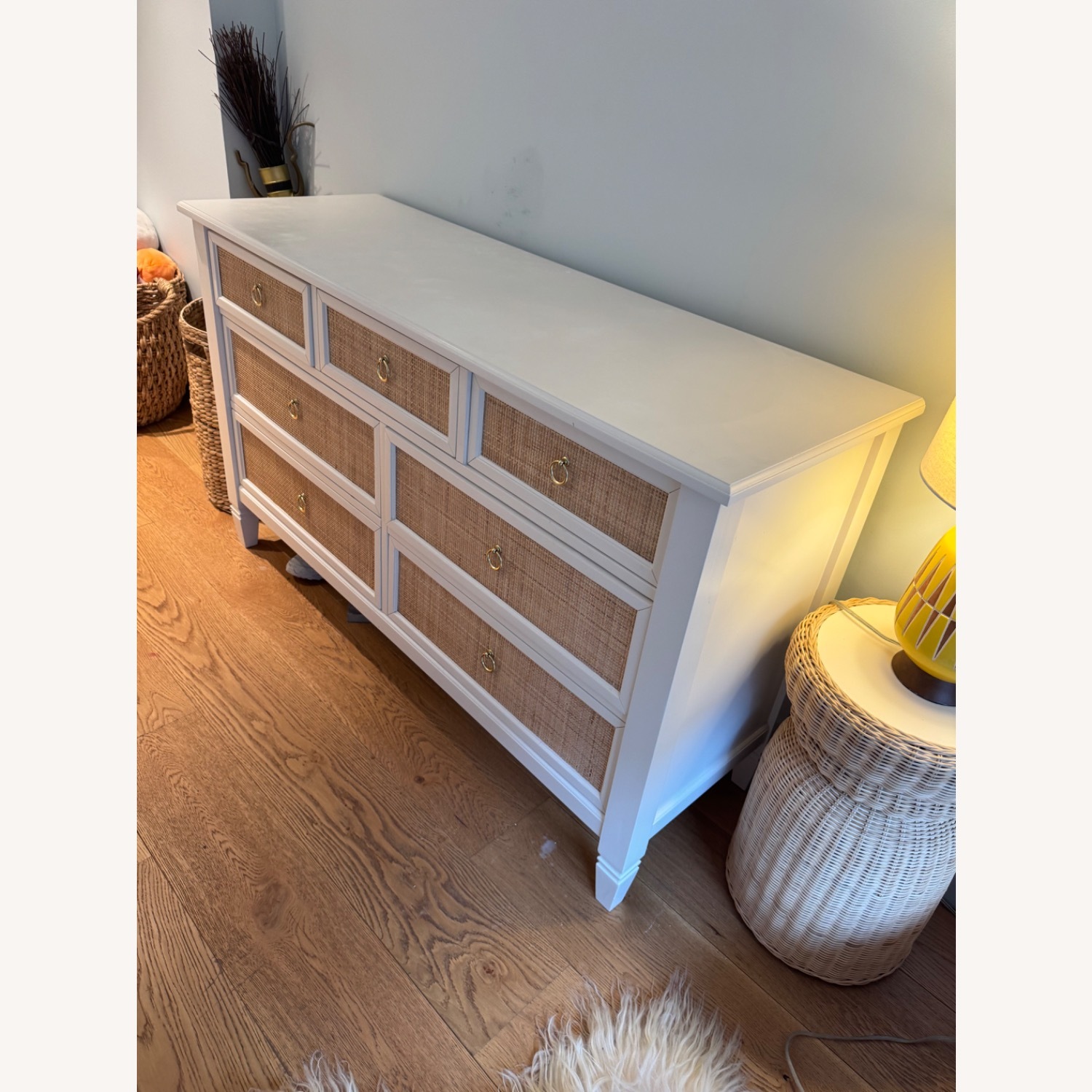 Pottery Barn Ava Regency Caned 7-Drawer Dresser - image-2