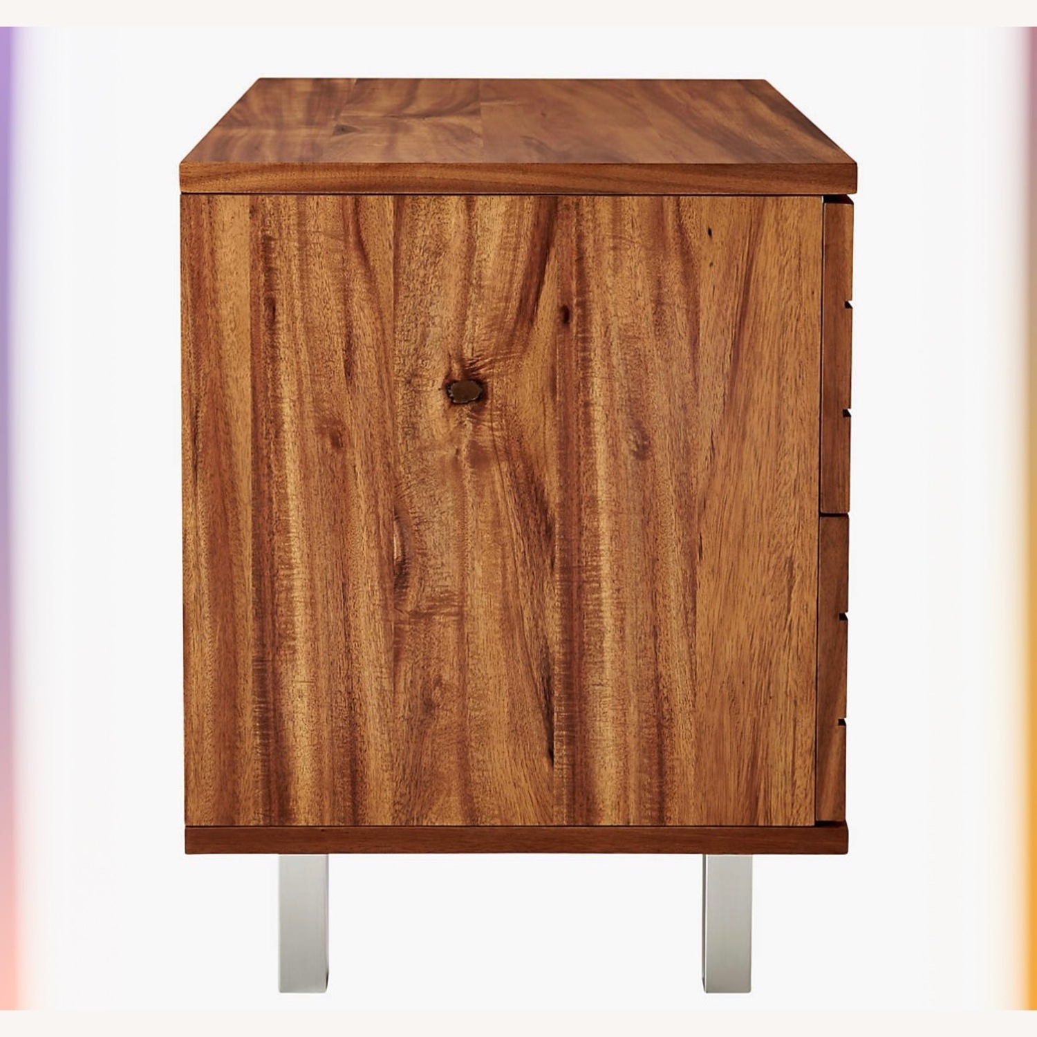 CB2 Linear 2-Drawer Wood Nightstand - image-3
