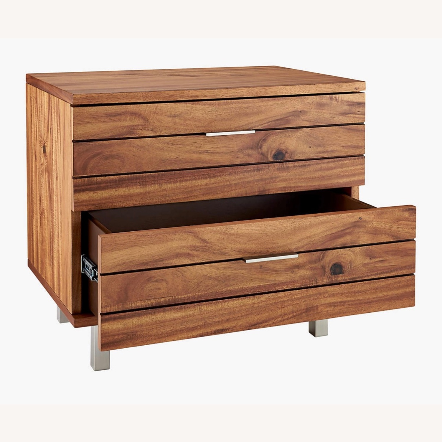 CB2 Linear 2-Drawer Wood Nightstand - image-4
