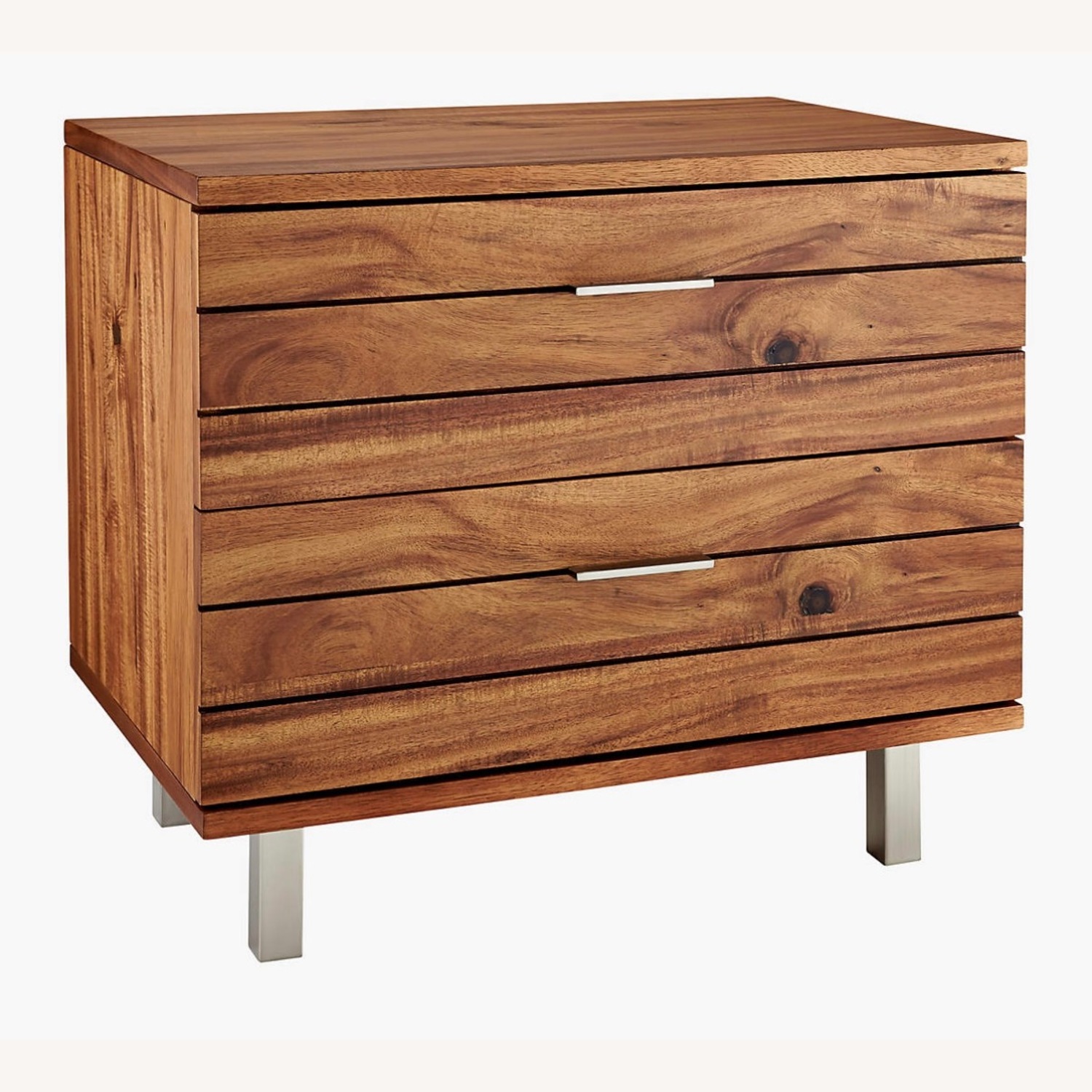 CB2 Linear 2-Drawer Wood Nightstand - image-2