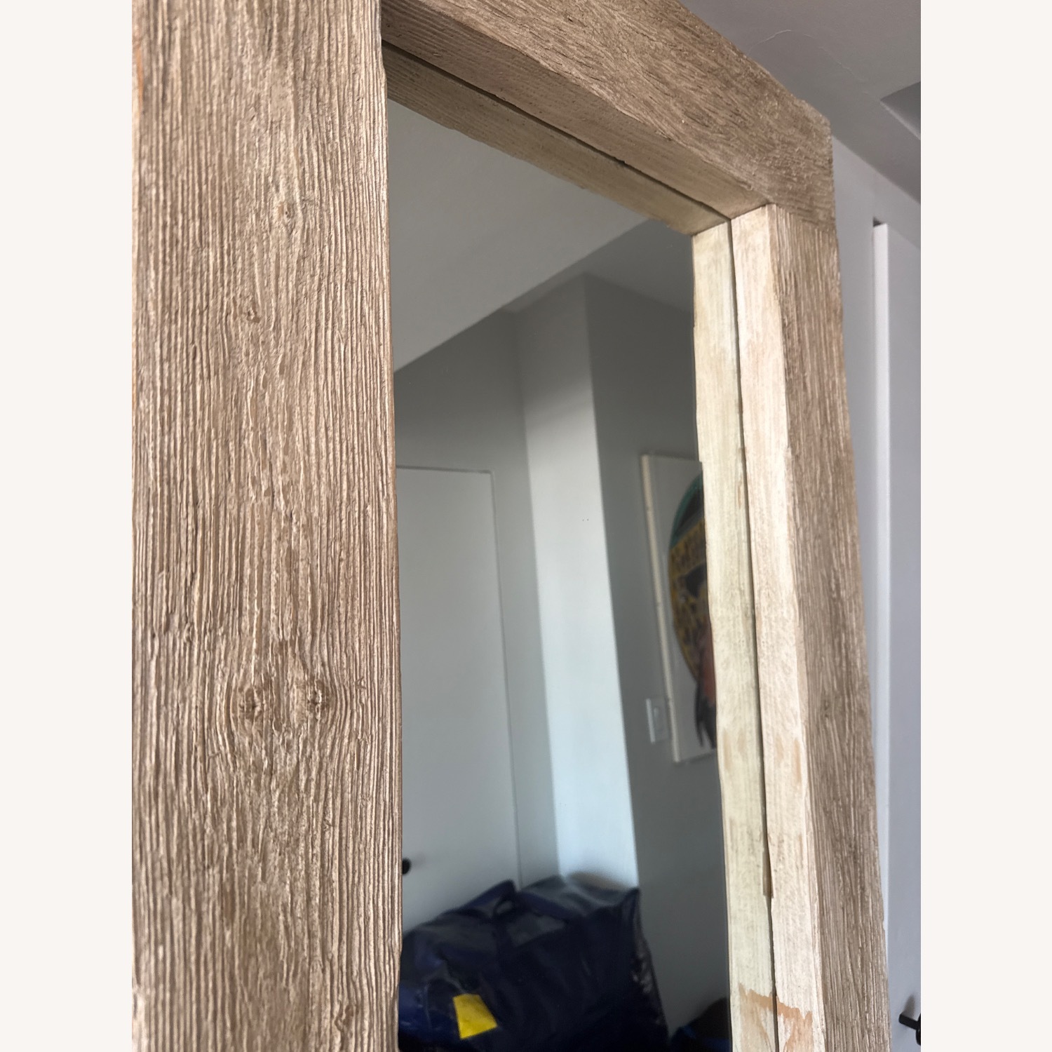 RH Reclaimed Railroad Ties Floor Mirror - image-4