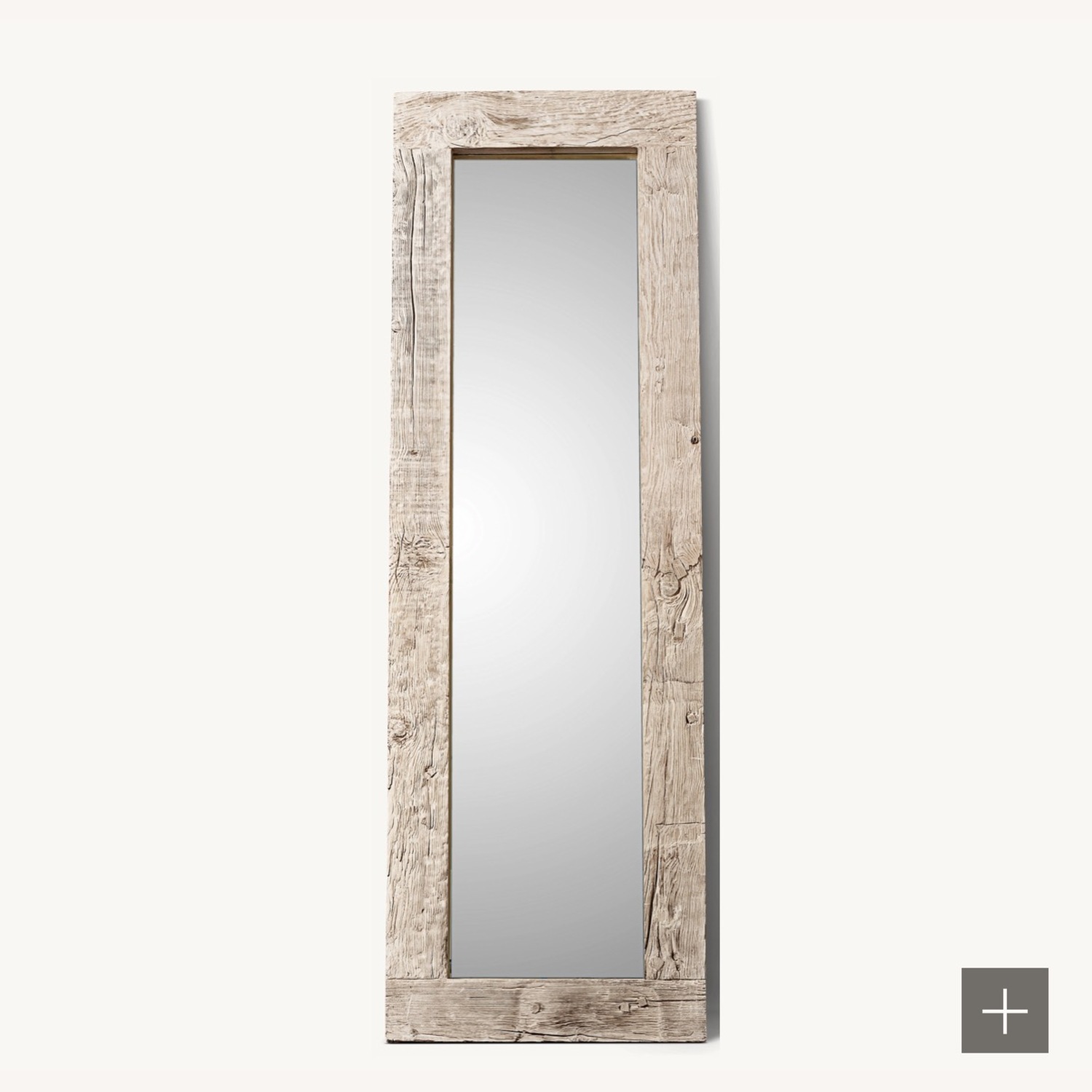 RH Reclaimed Railroad Ties Floor Mirror - image-1